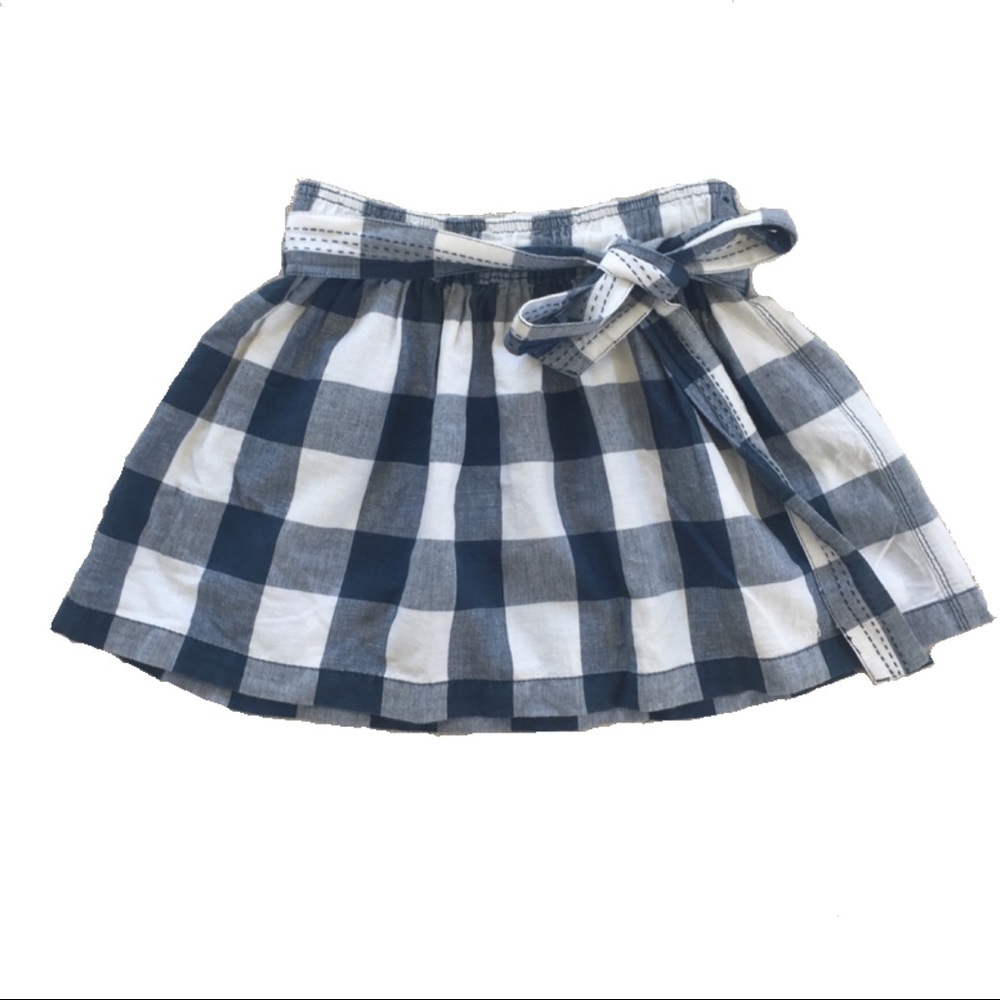 Abercrombie Blue and White Checkered Mini Skirt